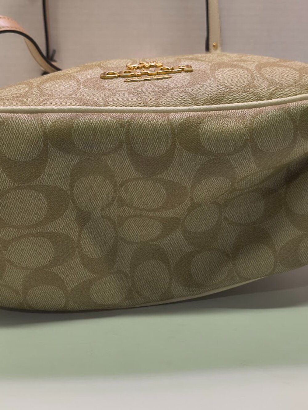 Coach C8152 Cammie Chain Bucket Bag In Signature Canvas Smooth Leather - Picture 9 of 15